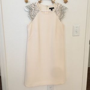 J crew edged lace cap-sleeve dress